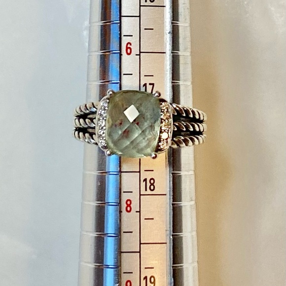 David Yurman Petite Wheaton Prasiolite & Diamond Ring - Picture 13 of 13
